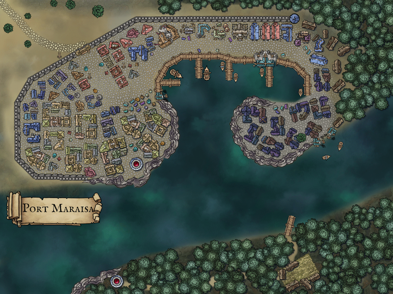 Port Maraisa neighborhood map